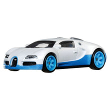 Bugatti Veyron Hot Wheels Car Culture HRW06 com carroçaria branca e detalhes azuis