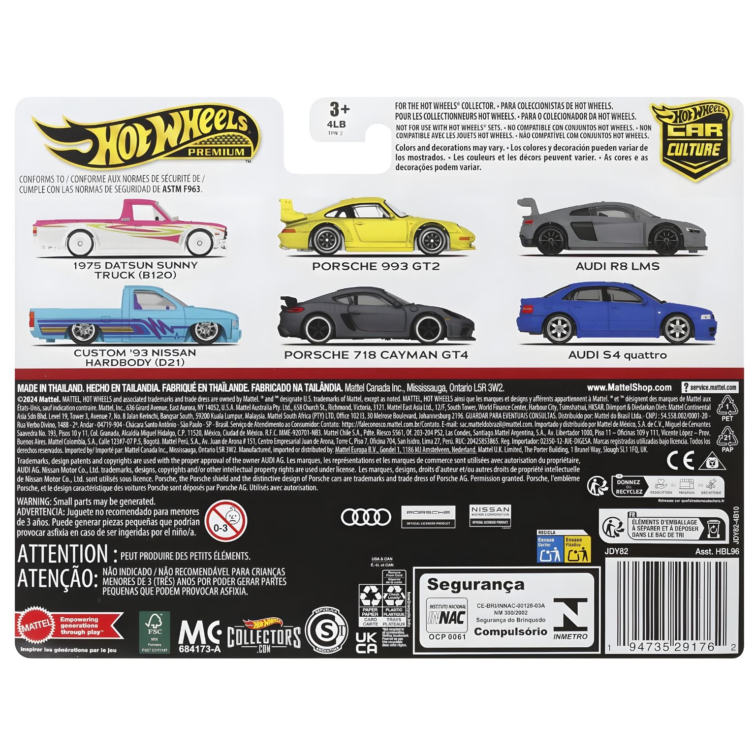 Hot Wheels Car Culture - Audi S4 Quattro e Audi R8 LMS