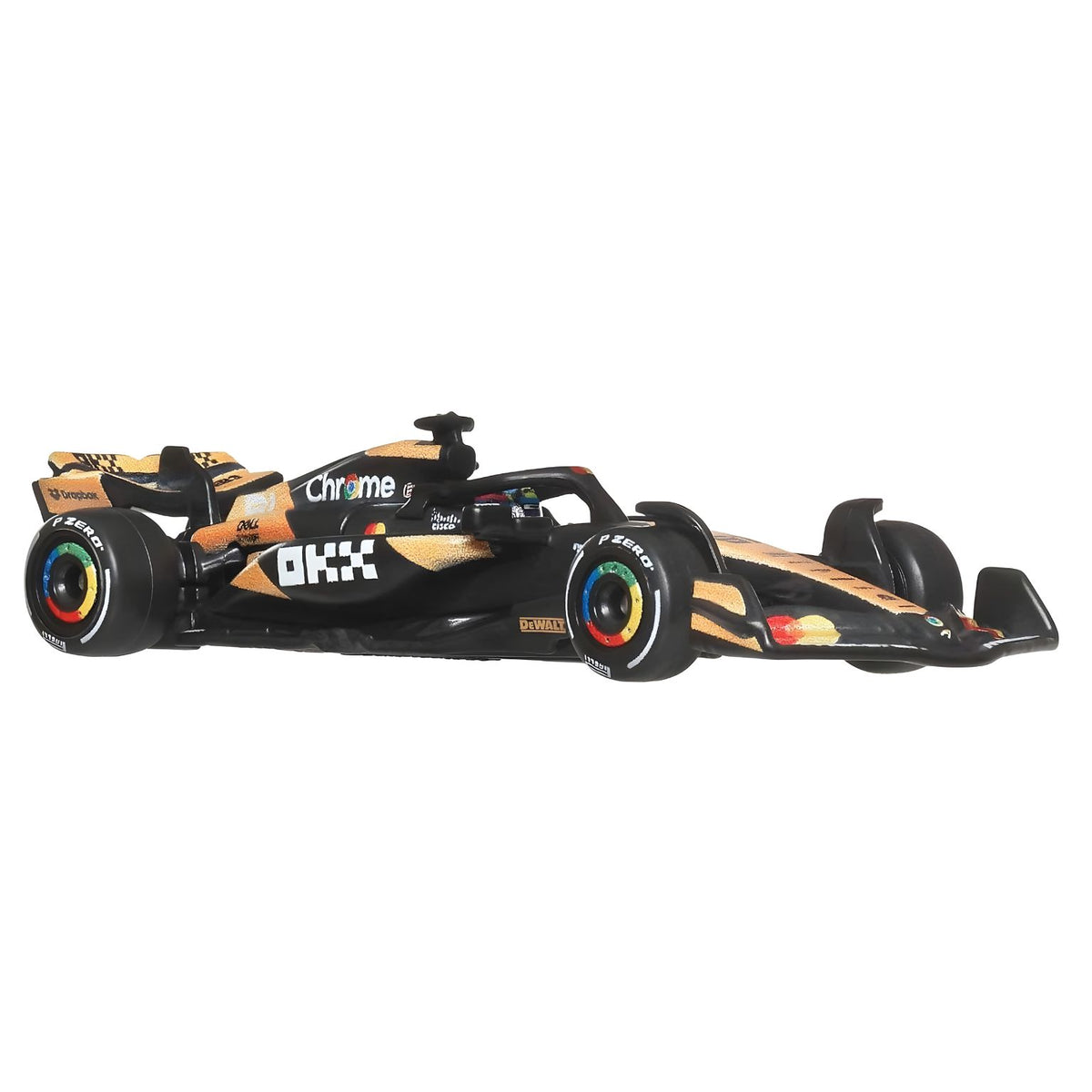 Hot Wheels McLaren MCL38 de Oscar Piastri, monolugar de Fórmula 1 em miniatura à escala 1:64.