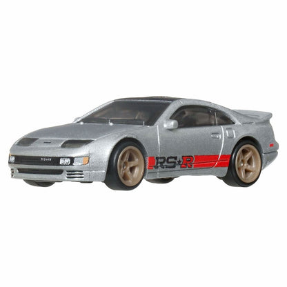 Hot Wheels Nissan 300ZX Twin Turbo cinzento com faixa vermelha Hot Wheels Boulevard