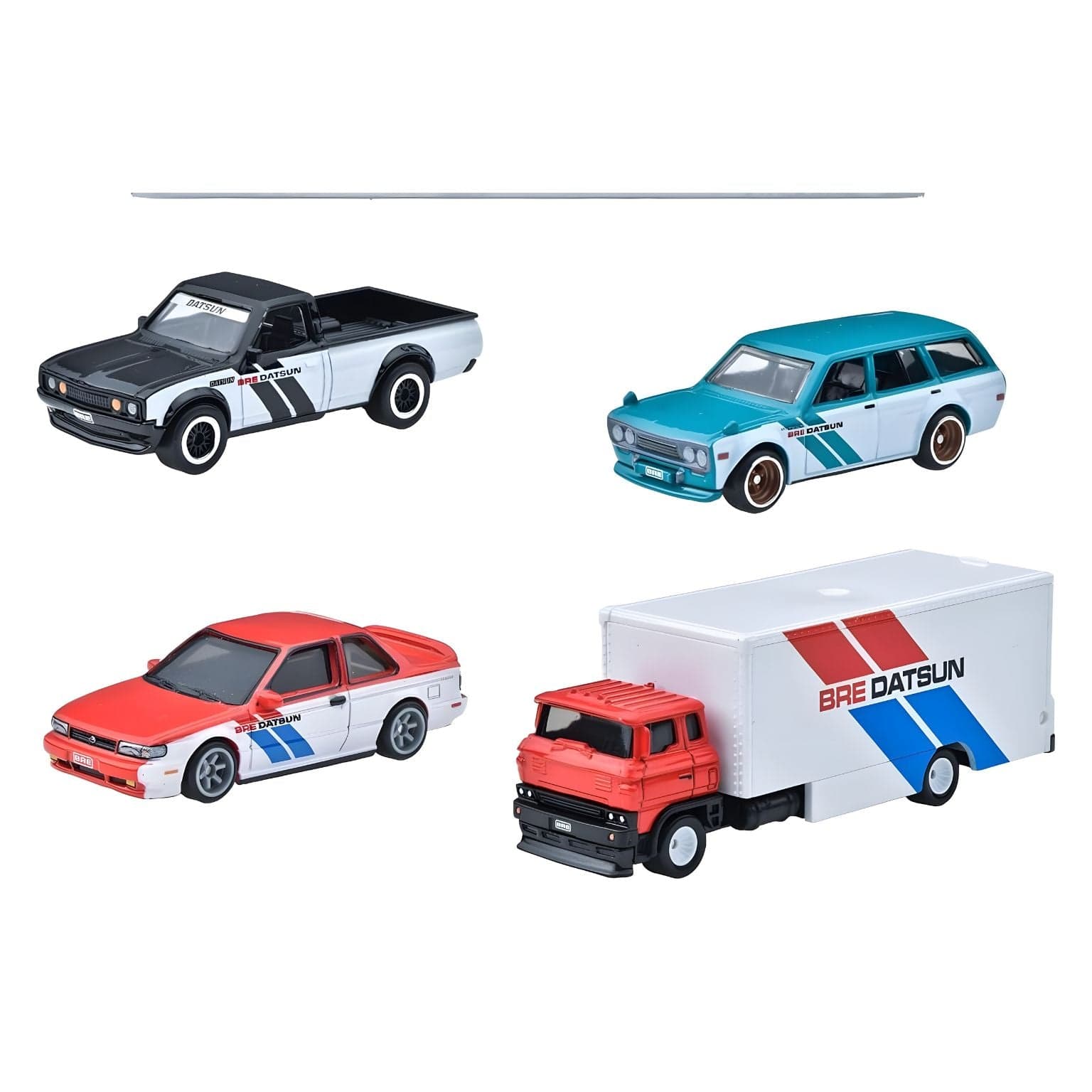 Hot Wheels Premium Car Culture Team Transport conjunto Team Transport com camião e carros de corrida BRE Datsun