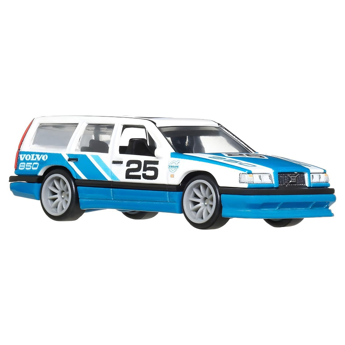 Carrinho Hot Wheels Volvo 850 Estate, modelo de carrinha com traseira elevada.