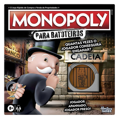 Caixa do Jogo Monopoly Edição Batoteiros da Hasbro, imagem principal do produto