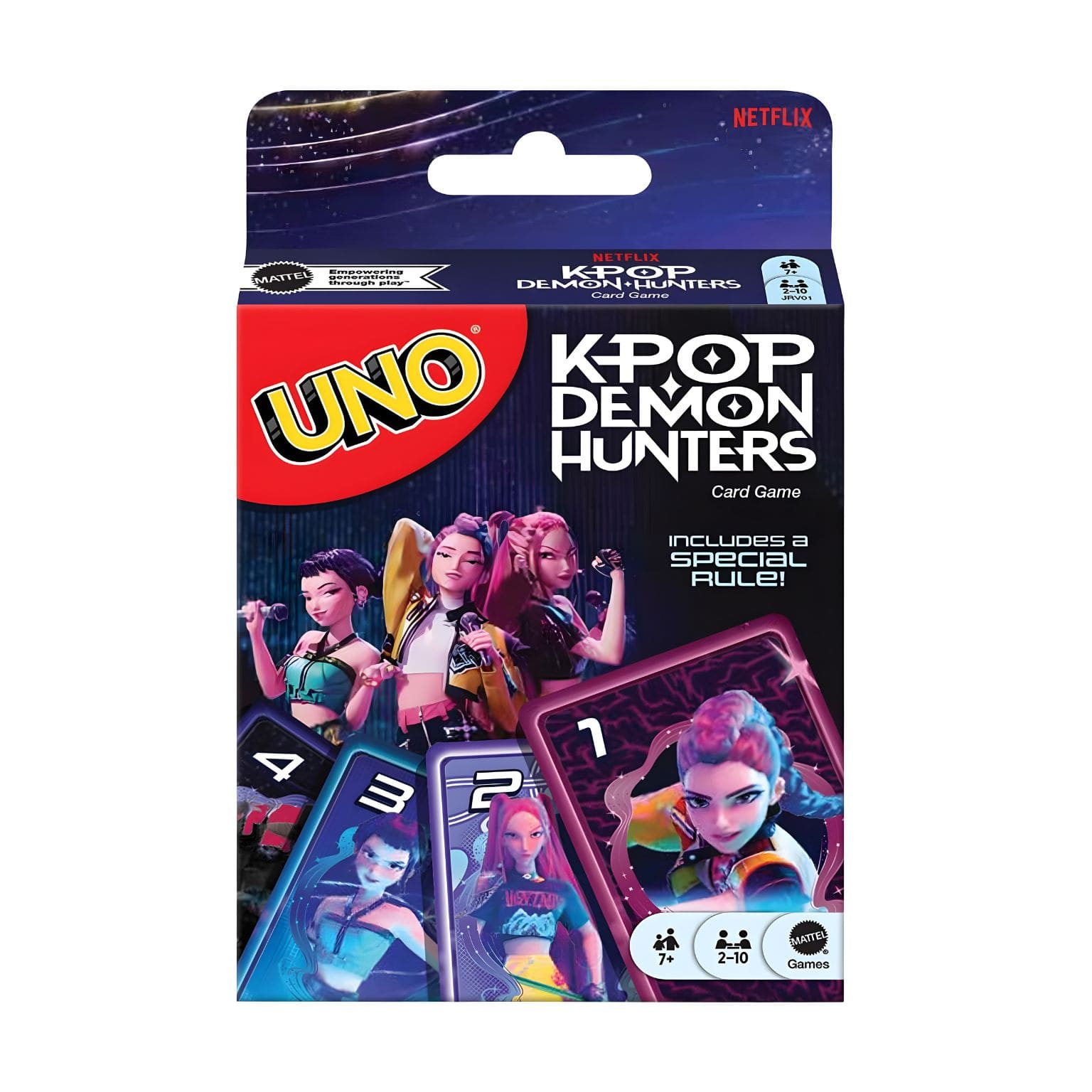 Jogo Uno K-Pop Demon Hunters edição temática de cartas