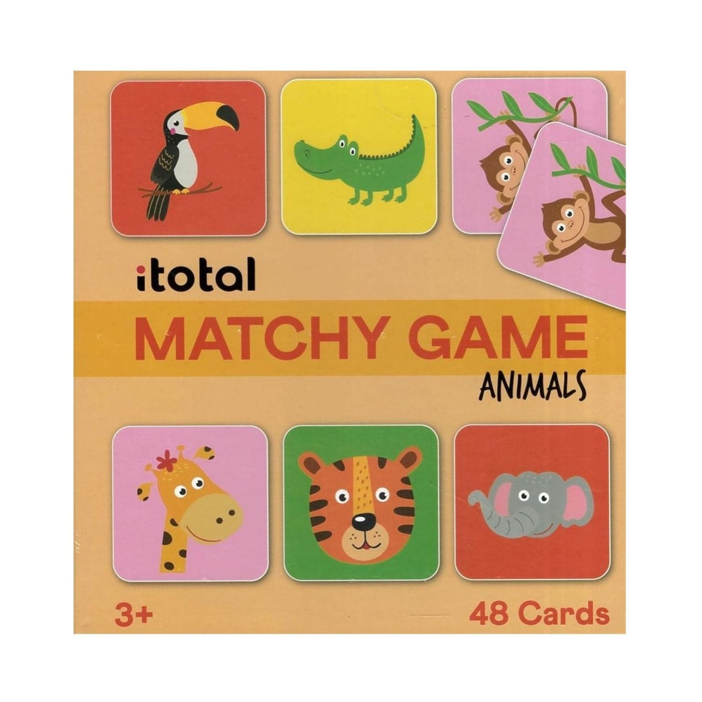 Jogo de Memória Animais da Selva com cartas ilustradas para crianças