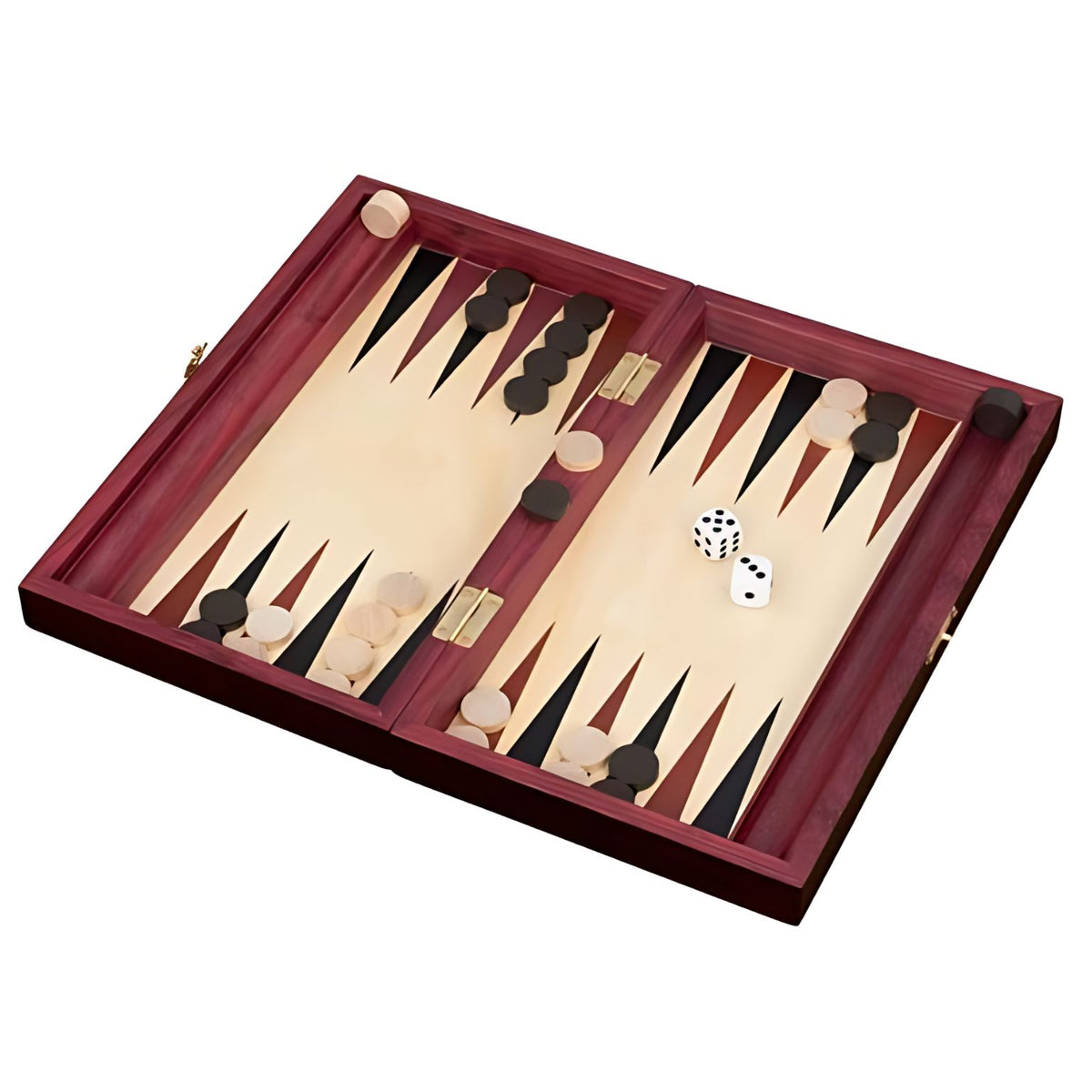 Backgammon clássico em caixa de madeira
