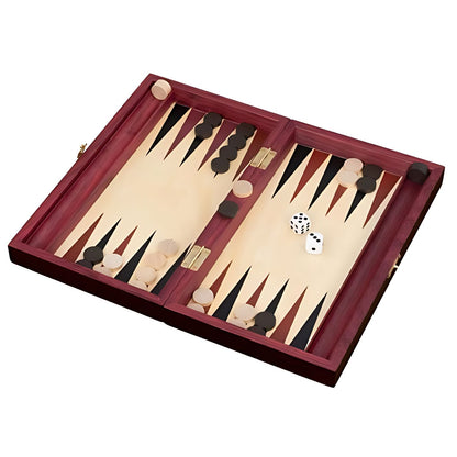 Backgammon clássico em caixa de madeira