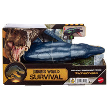 Dinossauro Jurassic World Survival Brachauchenius Wild Roar embalagem frontal