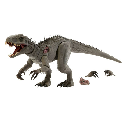 Figura Jurassic World Hammond Collection Indominus Rex branca com garras e acessórios