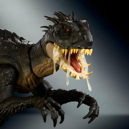 Jurassic World Scorpios Rex, pormenor da cabeça com boca aberta
