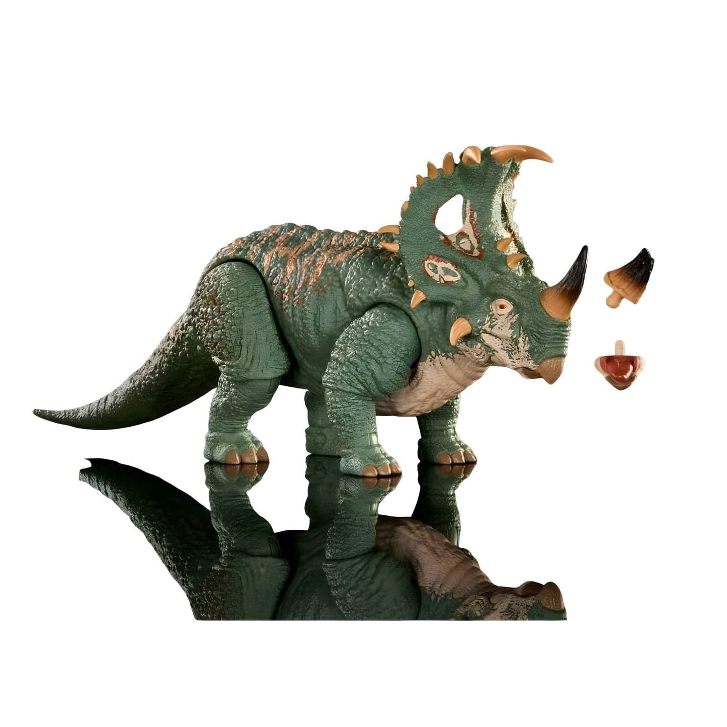 Jurassic World Hammond Collection - Sinoceratops figura de dinossauro verde com folho e chifres Jurassic World
