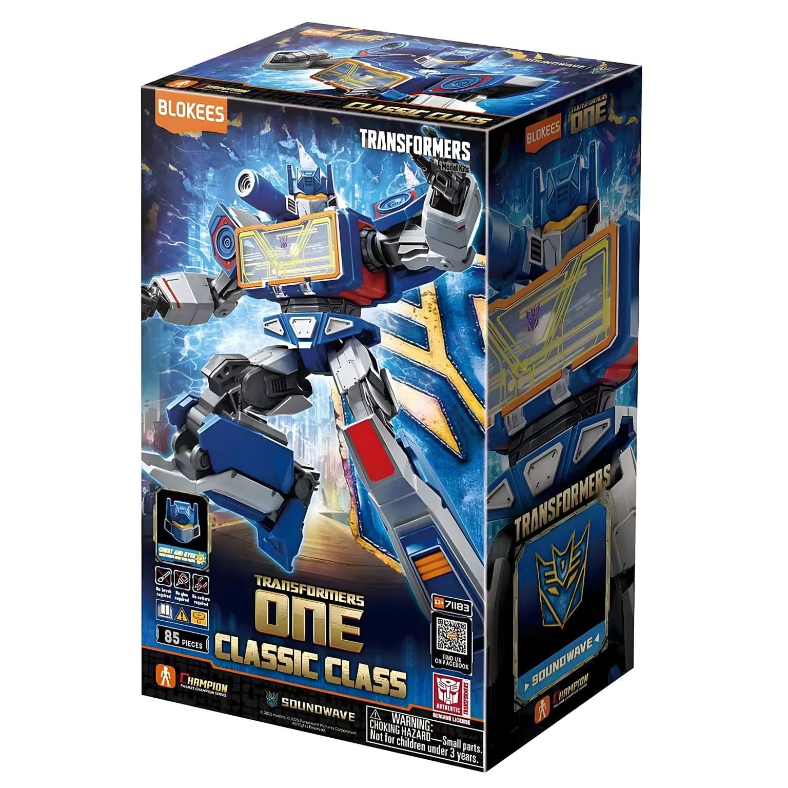 Kit Blokees Transformers Soundwave figura robô Transformers para construir e brincar