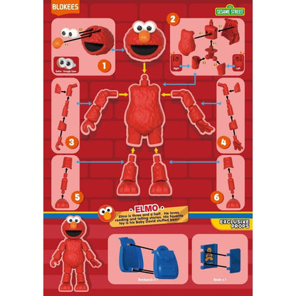 Kit Blokees Rua Sésamo série 1 com Monstro das Bolachas, Abby Cadabby, Elmo e Big Bird para montar