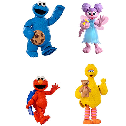 Kit Blokees Rua Sésamo série 1 com Monstro das Bolachas, Abby Cadabby, Elmo e Big Bird para montar