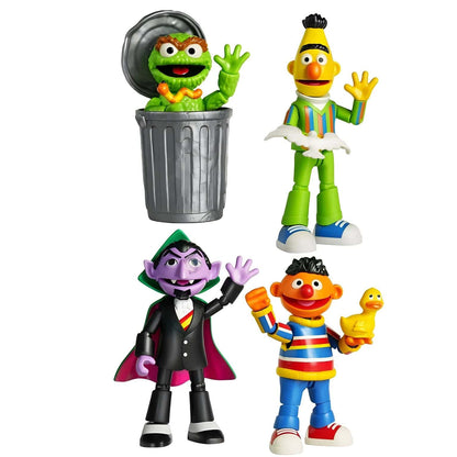Kit Blokees Rua Sésamo série 2 com Bert, Ernie, Oscar e Conde Contar