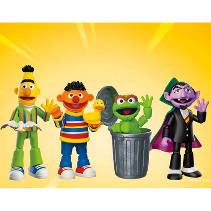 Kit Blokees Rua Sésamo série 2 com Bert, Ernie, Oscar e Conde Contar