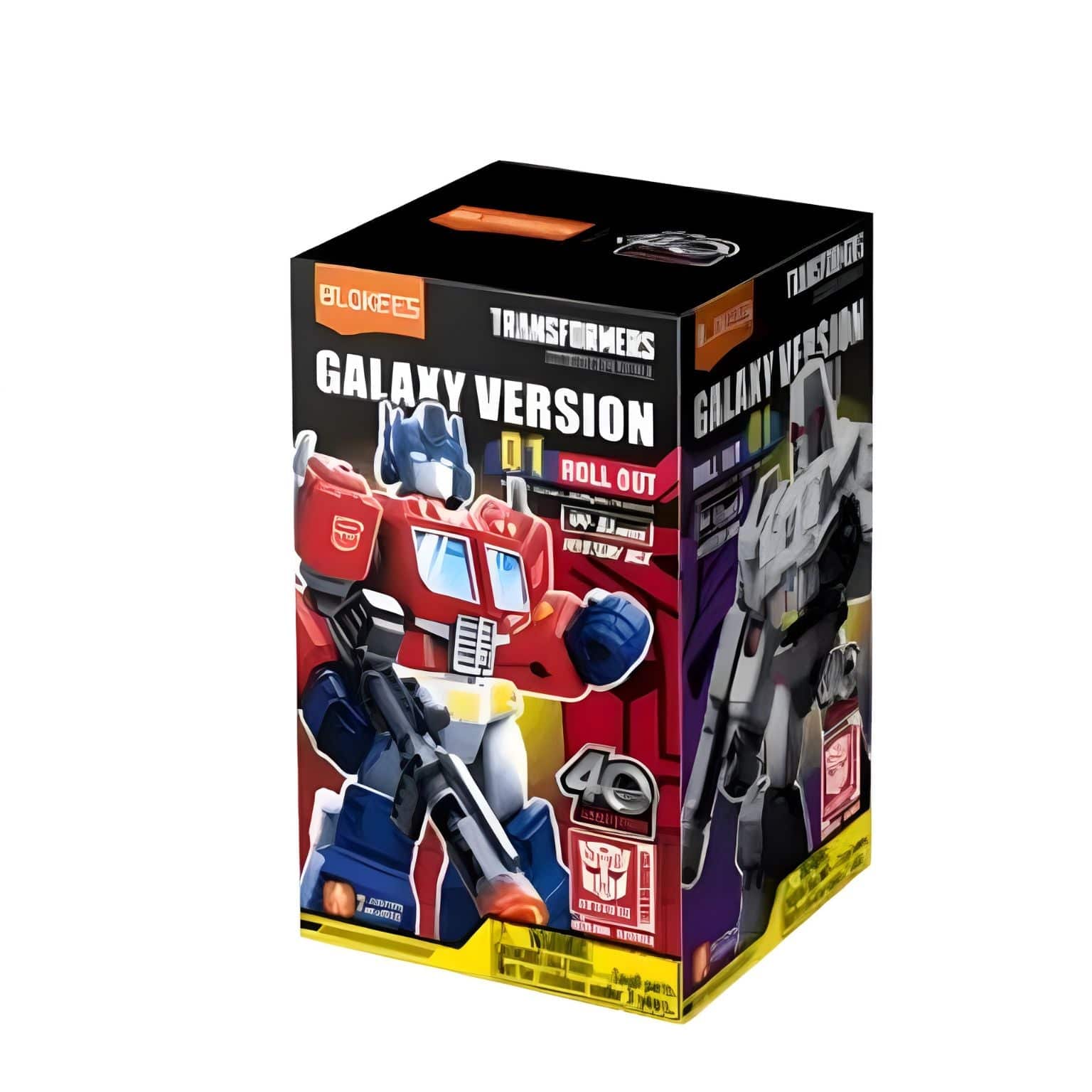 Kit Blokees Transformers Galaxy 01 com figuras Transformers e caixa de coleção