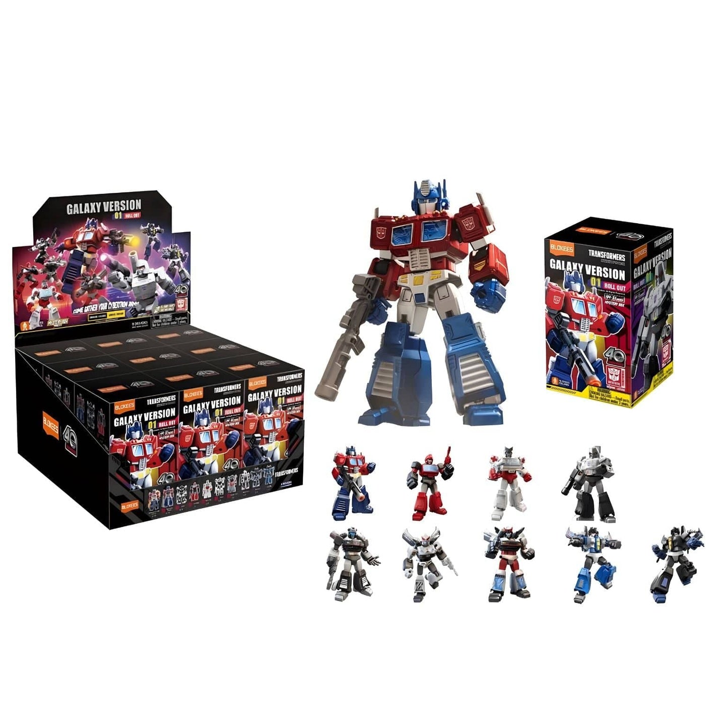 Kit Blokees Transformers Galaxy 01 com figuras Transformers e caixa de coleção