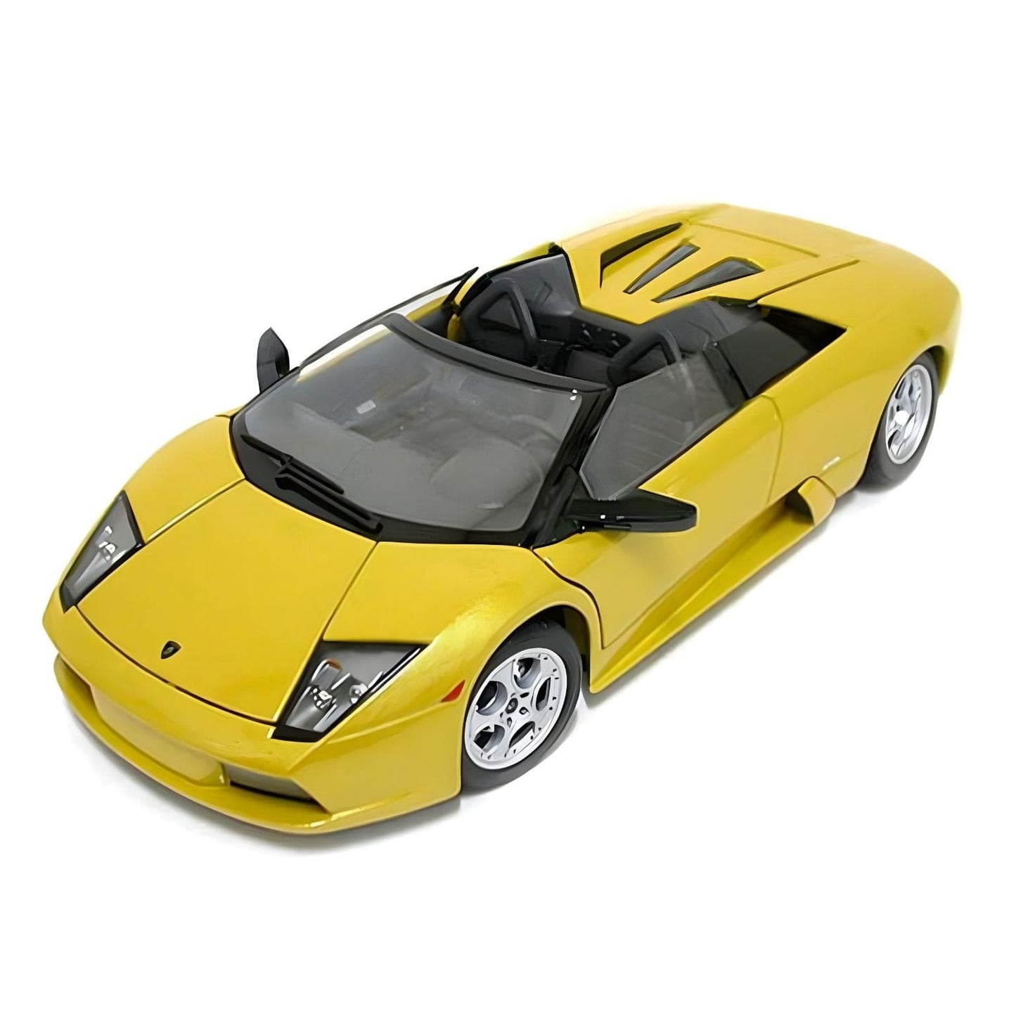 Lamborghini Murcielago Roadster Amarelo descapotável em amarelo vibrante, carro de brincar com estilo desportivo