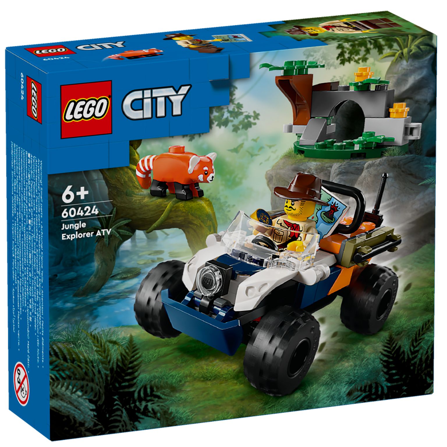 Lego 60424 City - Veículo Todo-o-Terreno Explorador da Selva – Missão do Panda Vermelho 