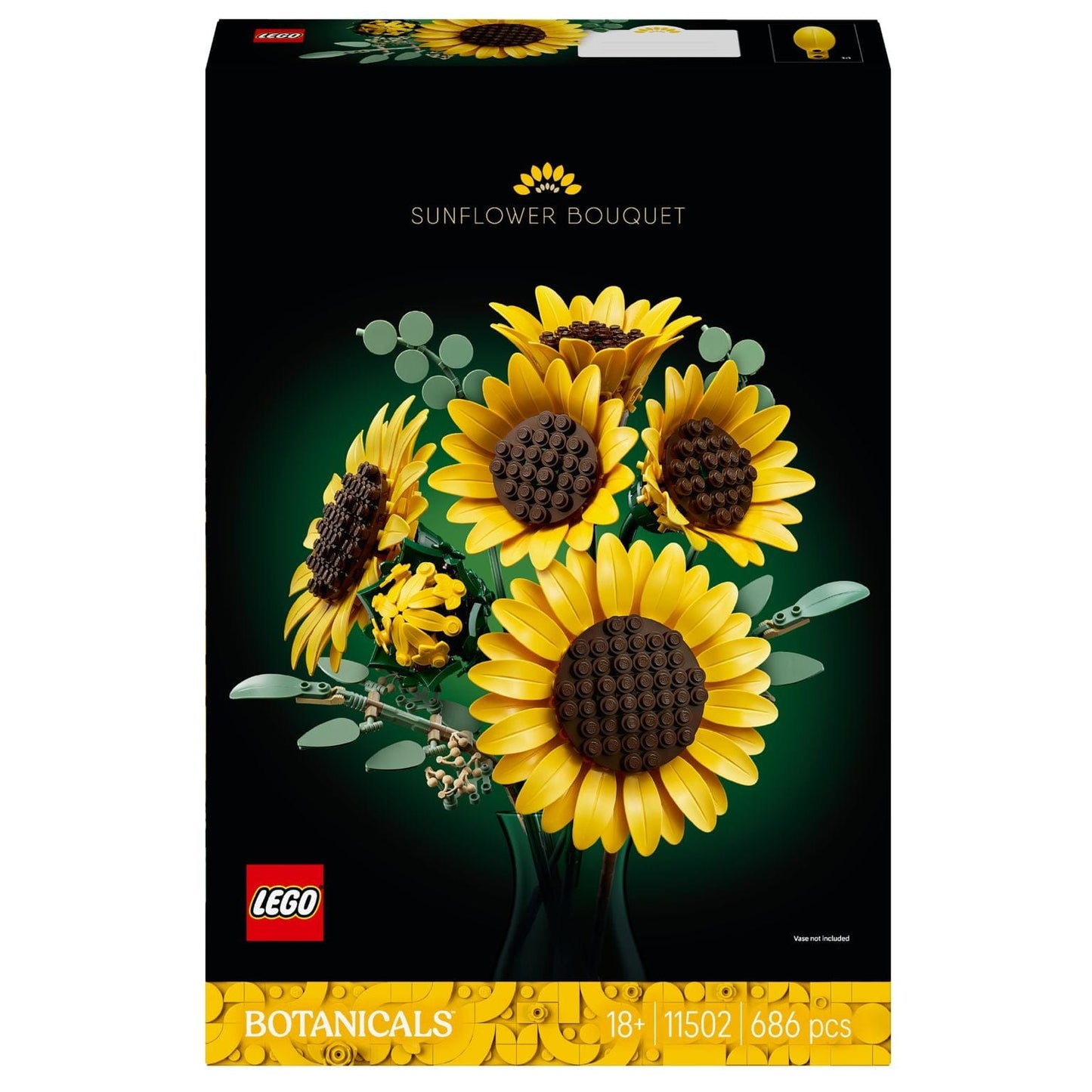 Lego Botanicals Buquê de Girassóis com flores amarelas e folhas verdes