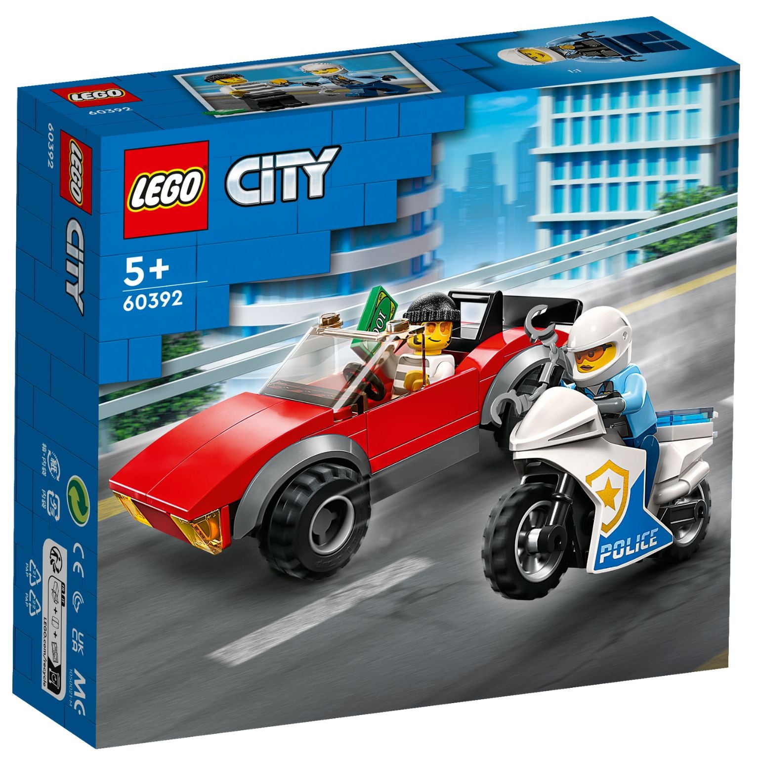 Lego City 60392 - Perseguição de Mota e Carro da Polícia