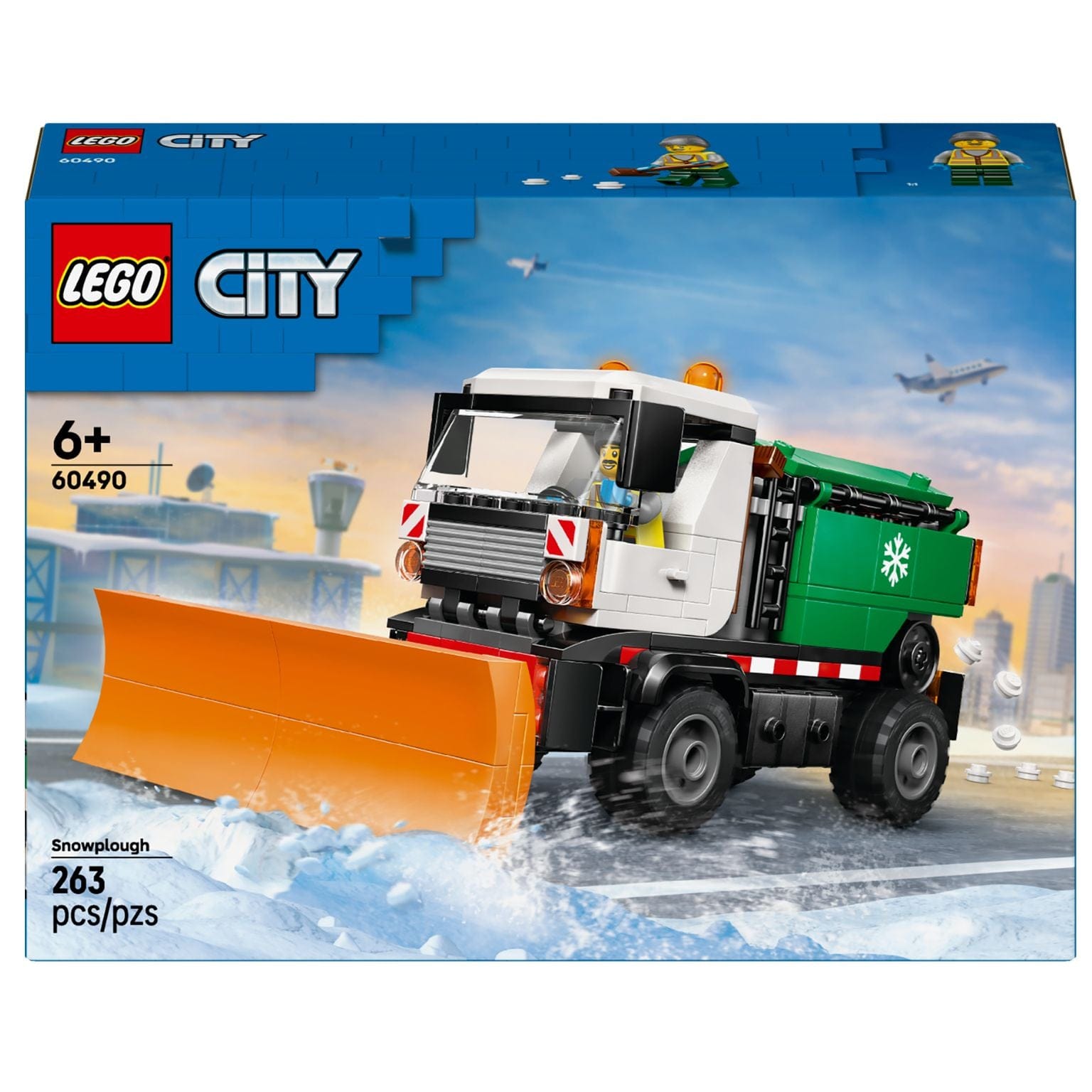 Lego City Limpa-neves com camião e pá frontal em cenário de neve