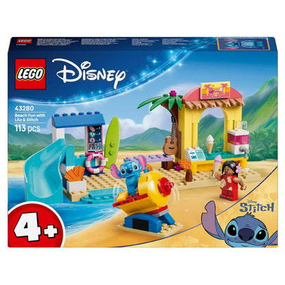 LEGO Lilo e Stitch Diversão na Praia com cenário tropical Disney