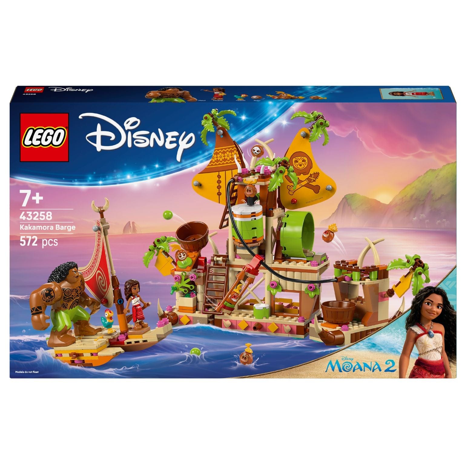 Lego Disney Barcaça Kakamora set de aventura Moana com embarcação e personagens