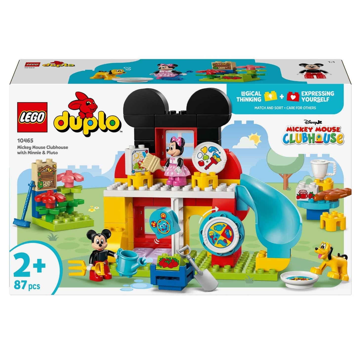 Lego Duplo A Casa do Mickey Mouse com a Minnie e o Pluto com escorrega e personagens Disney