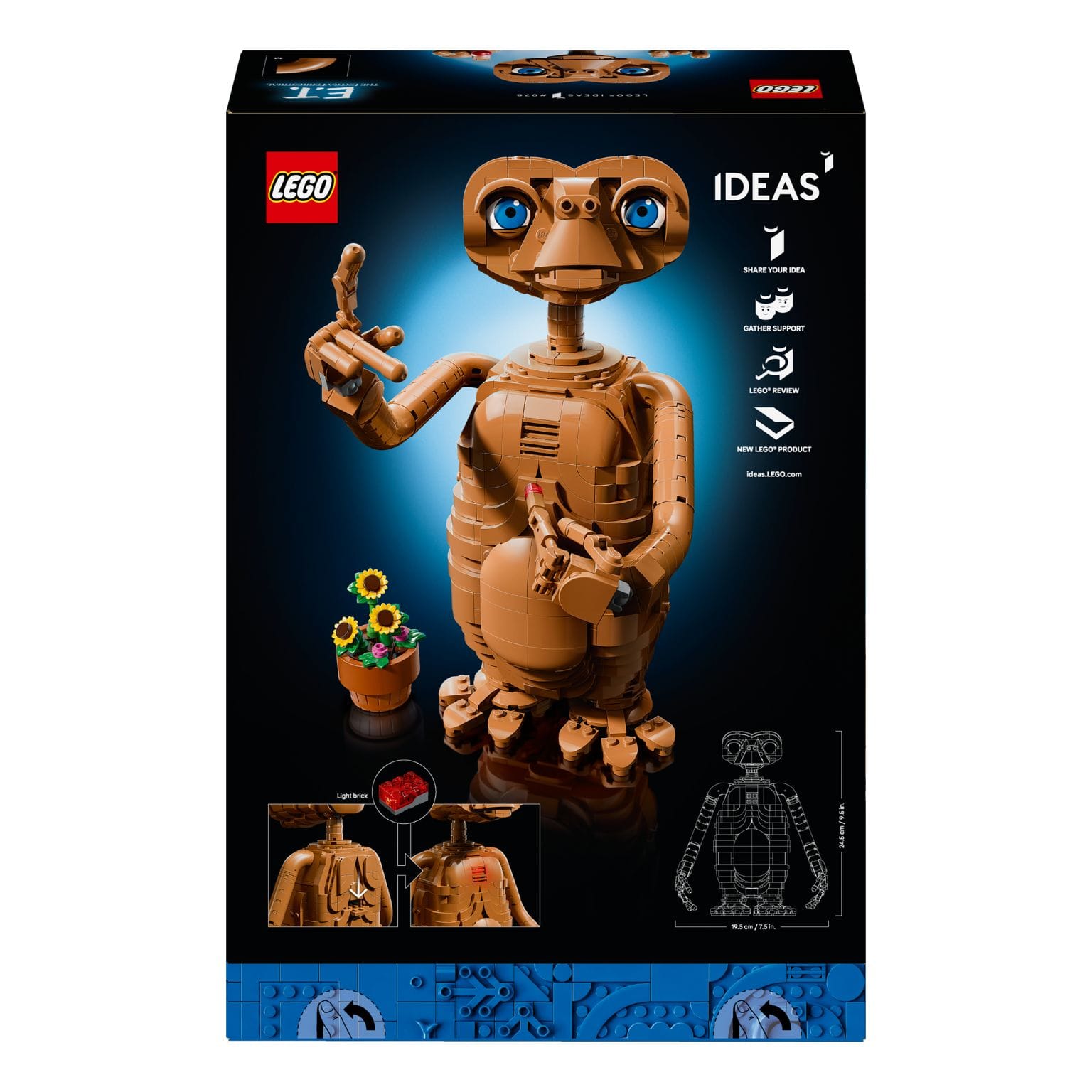 LEGO Ideas E.T. 21370 figura colecionável inspirada no filme