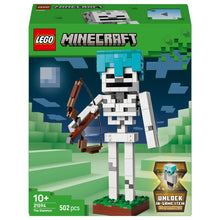 LEGO Minecraft Esqueleto com cenário de ação inspirado no jogo