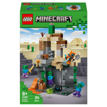 Lego Minecraft Masmorra de Zombies com cenário de masmorra e figuras para aventuras no Minecraft
