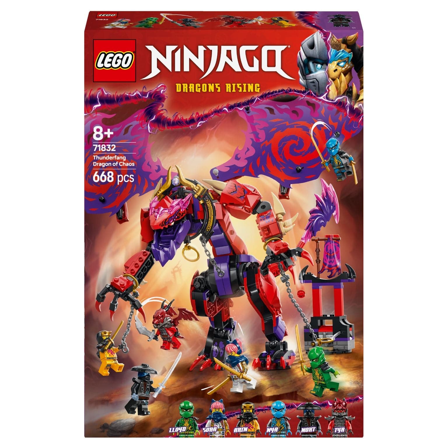 LEGO Ninjago Presa do Trovão Dragão do Caos em destaque