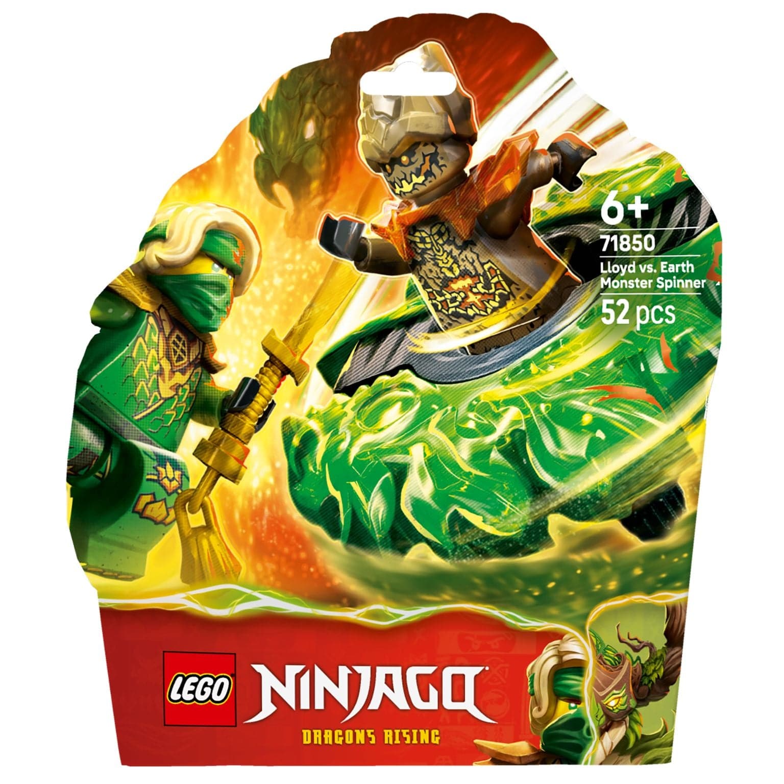 Lego Ninjago Lloyd contra Spinner de Monstro de Terra com Lloyd e monstro em duelo