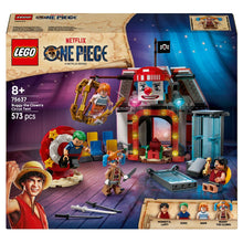 LEGO One Piece Tenda de Circo do Buggy o Palhaço com tenda colorida e personagens em cenário de aventura