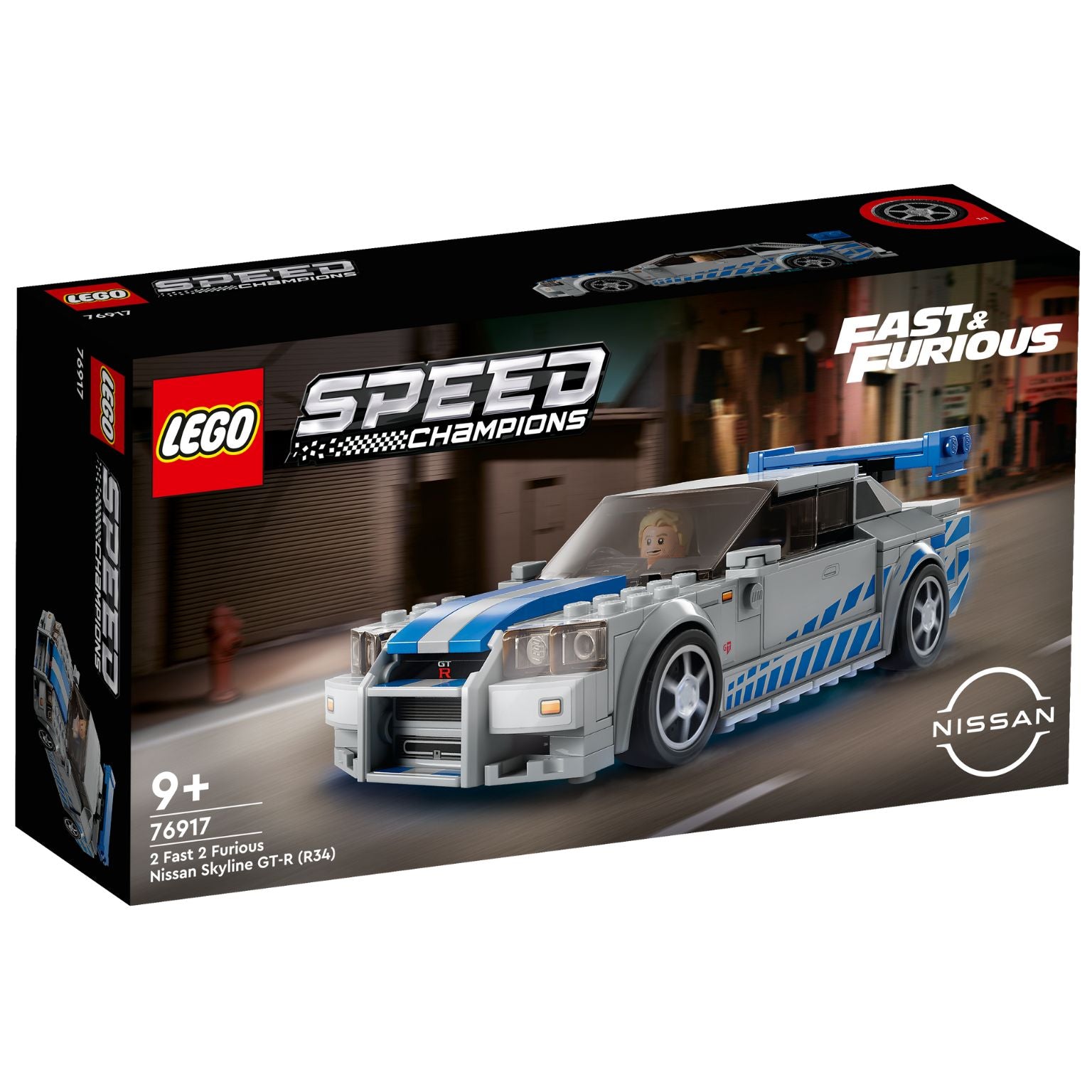 Lego Speed Champions 76917 Velocidade Furiosa Nissan Skyline GT-R (R34)