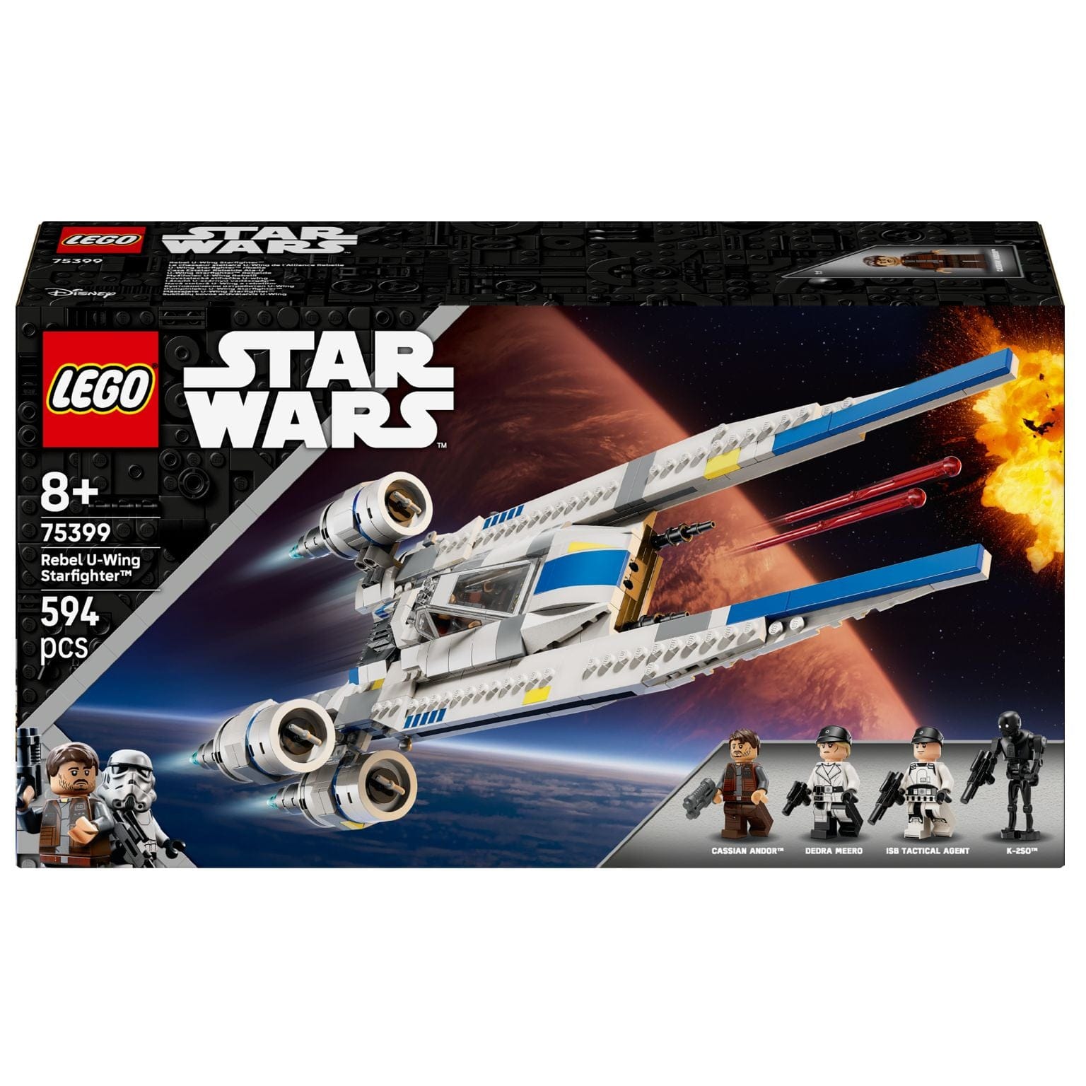 LEGO Star Wars U-Wing Starfighter Rebelde em destaque