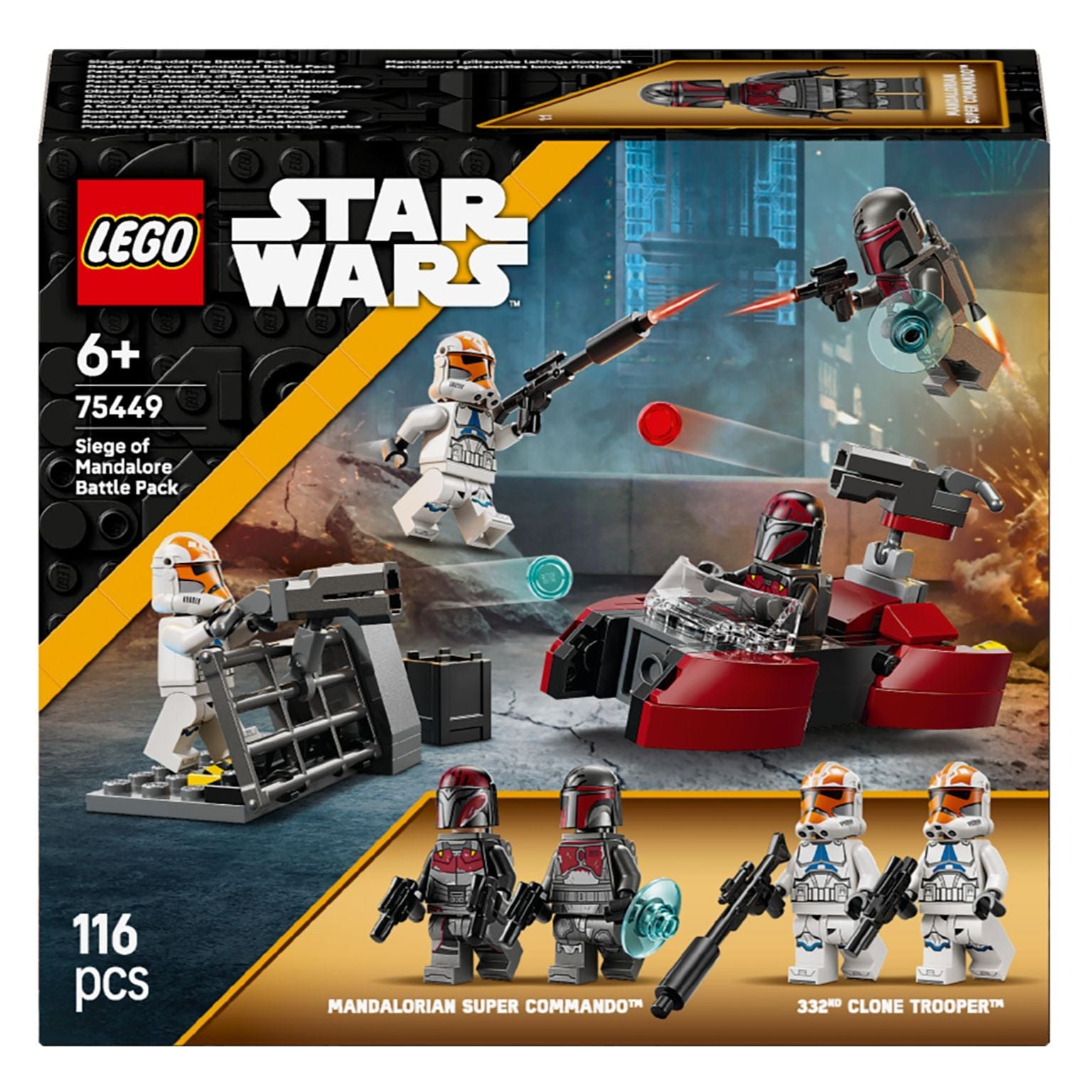 Lego Star Wars Pacote de Combate do Cerco de Mandalore com figuras e cenário de batalha
