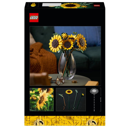 Parte de trás da caixa LEGO Botanicals Buquê de Girassóis