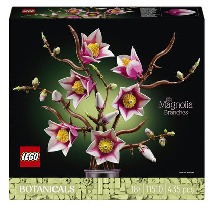 Lego Botanicals Ramos de Magnólia com flores rosa e brancas em ramos decorativos