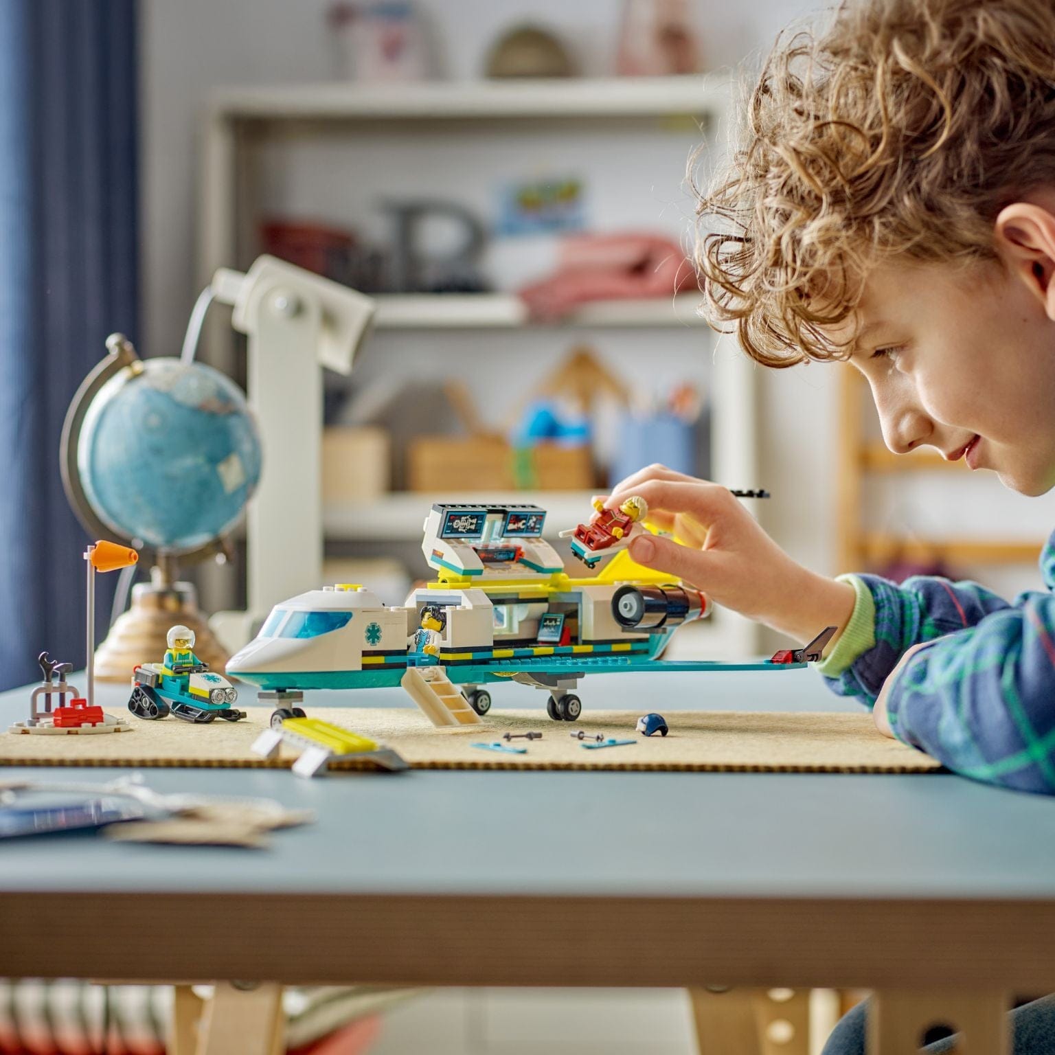 Detalhe do LEGO City Ambulância Aérea de Emergência