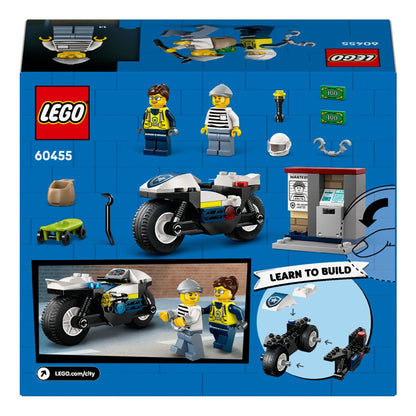 Lego City Perseguição com Mota da Polícia: verso da caixa