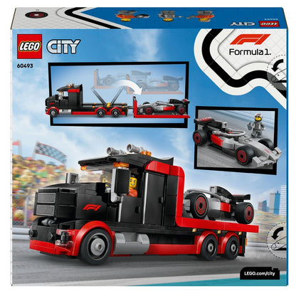 Lego City Camião de Exposição de F1 com Carro Audi: verso da caixa