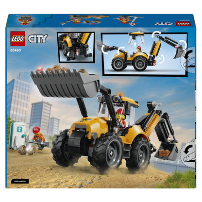 Verso da caixa Lego City Retroescavadora Amarela