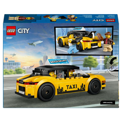 Verso da caixa Lego City Táxi Amarelo
