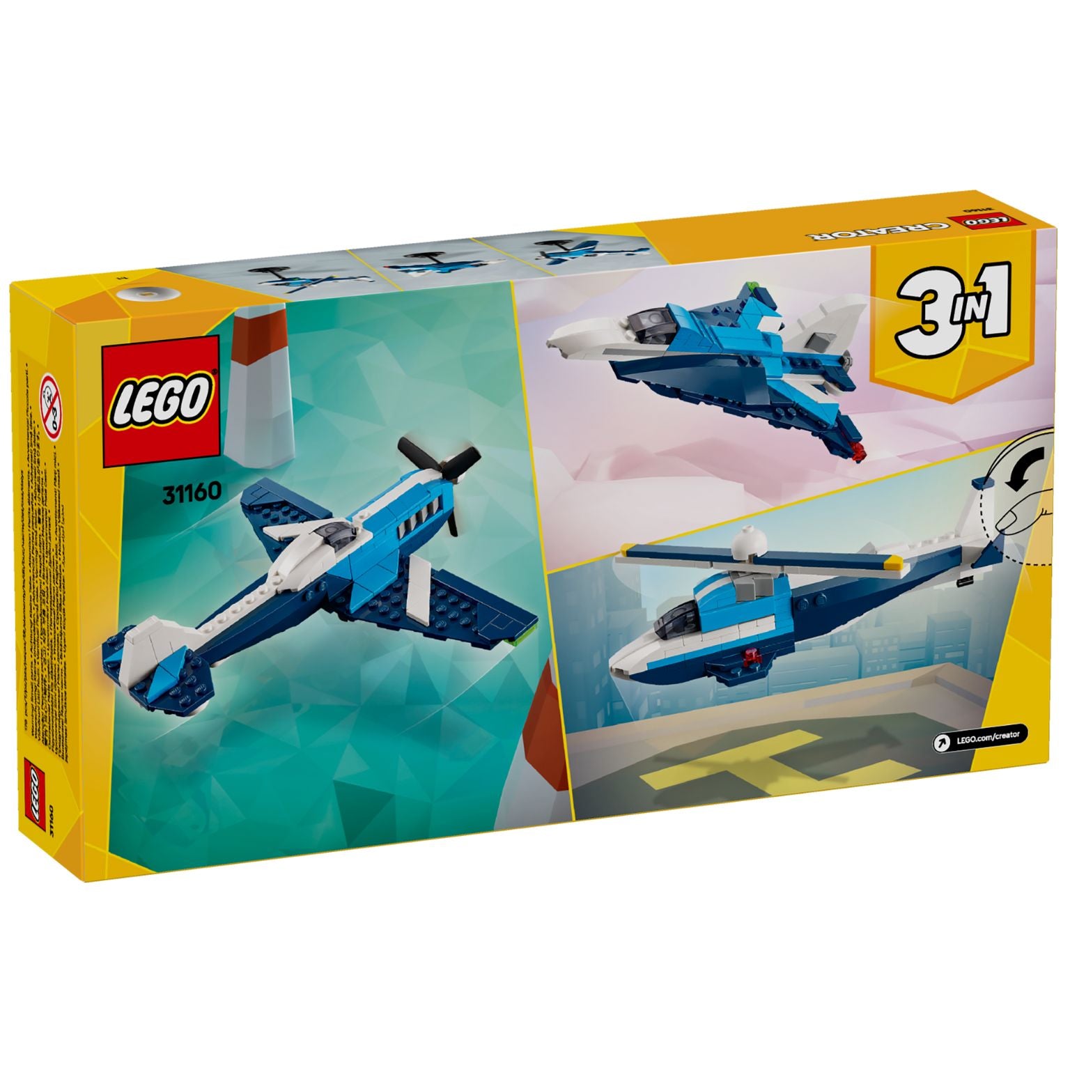 Lego Creator  31160 Aeronave: Avião de Corrida