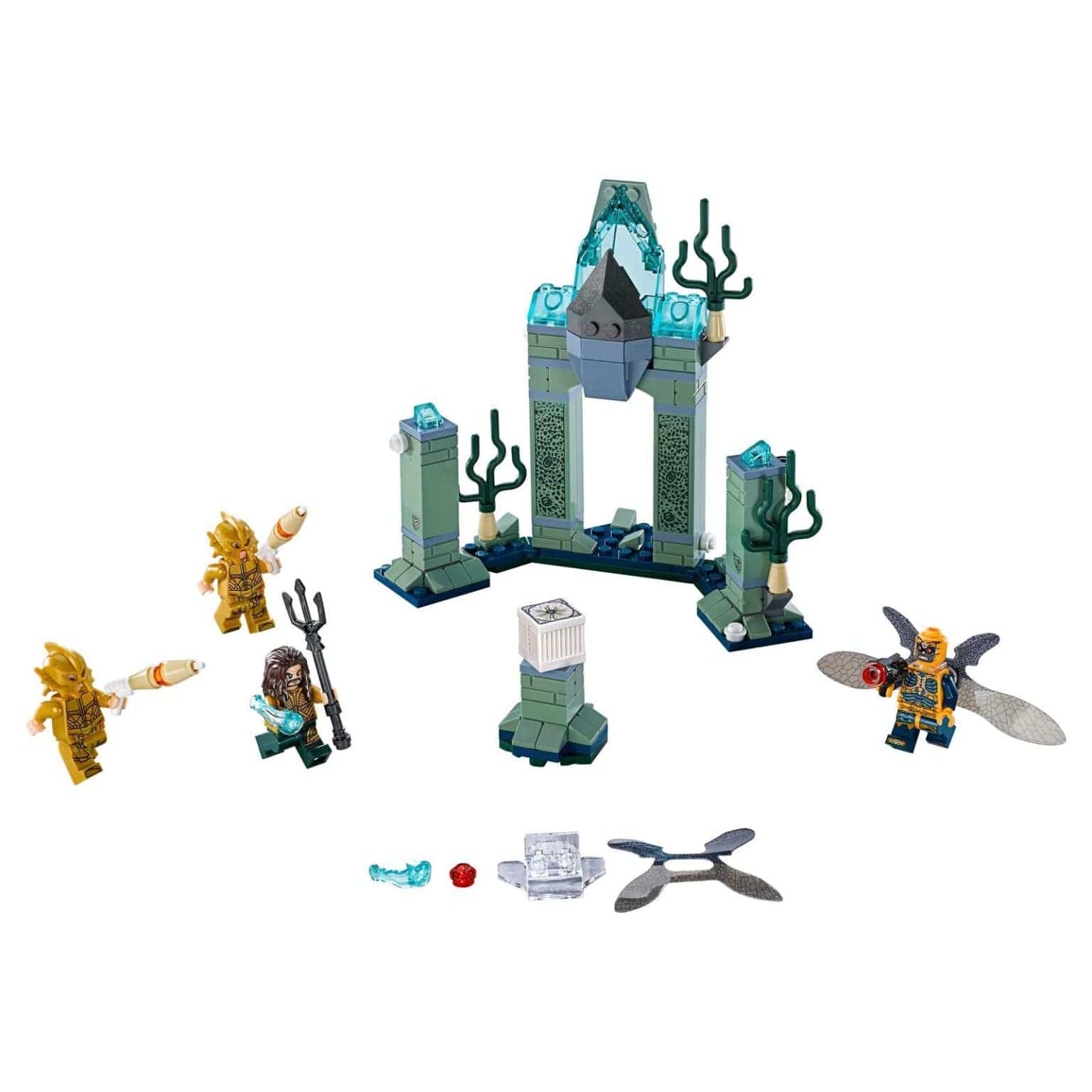 Lego DC Comics Super Heroes Combate de Atlantis com Aquaman e cenário subaquático