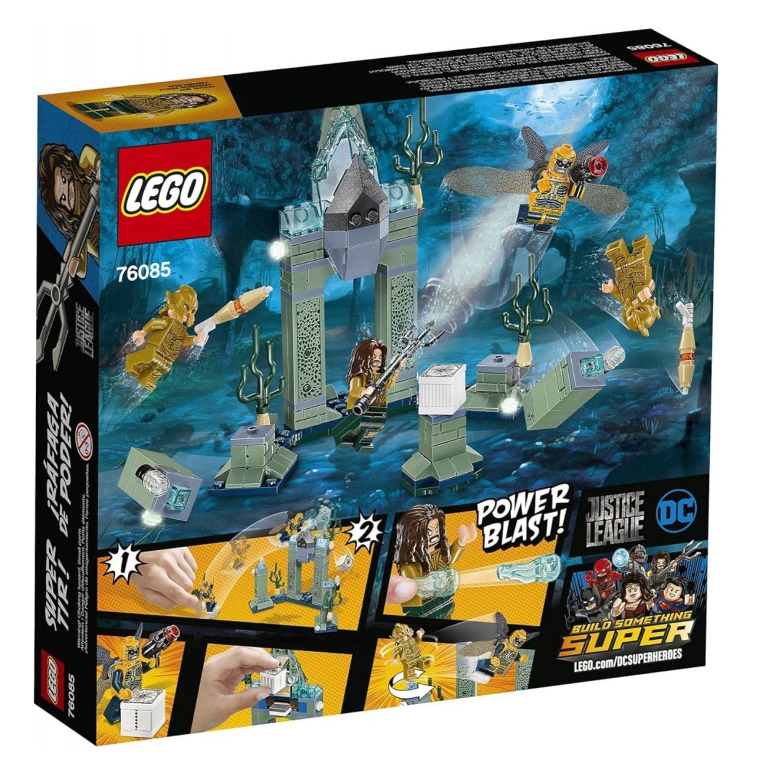 Lego DC Comics Super Heroes Combate de Atlantis com Aquaman e cenário subaquático