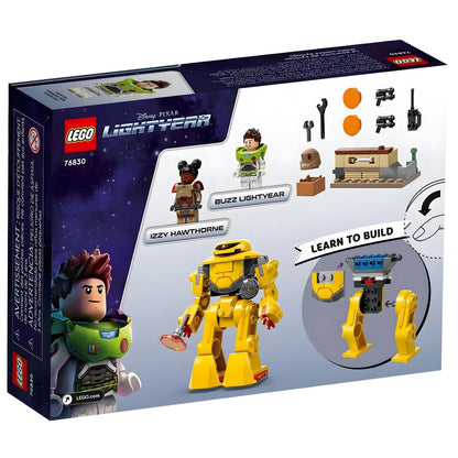 LEGO Disney Buzz Lightyear Caça ao Zyclops: verso da caixa com o robô e minifiguras